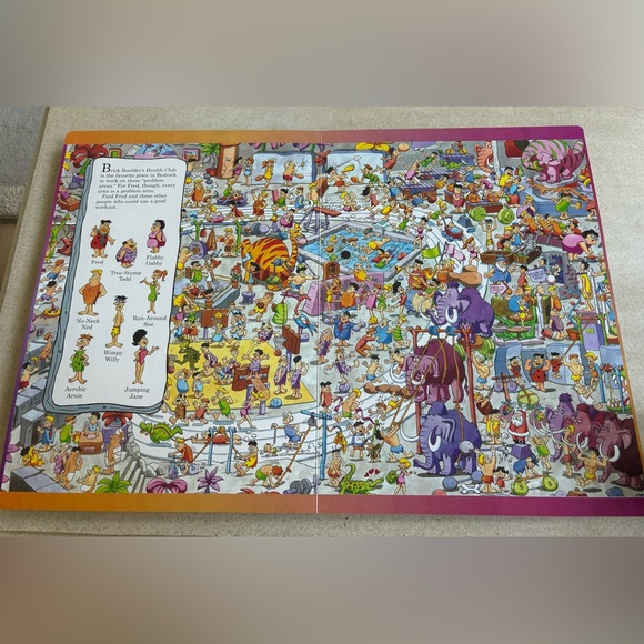 Y2K Jumbo Flintstones Fred Hunters Find & Seek Book - Picture 5 of 8